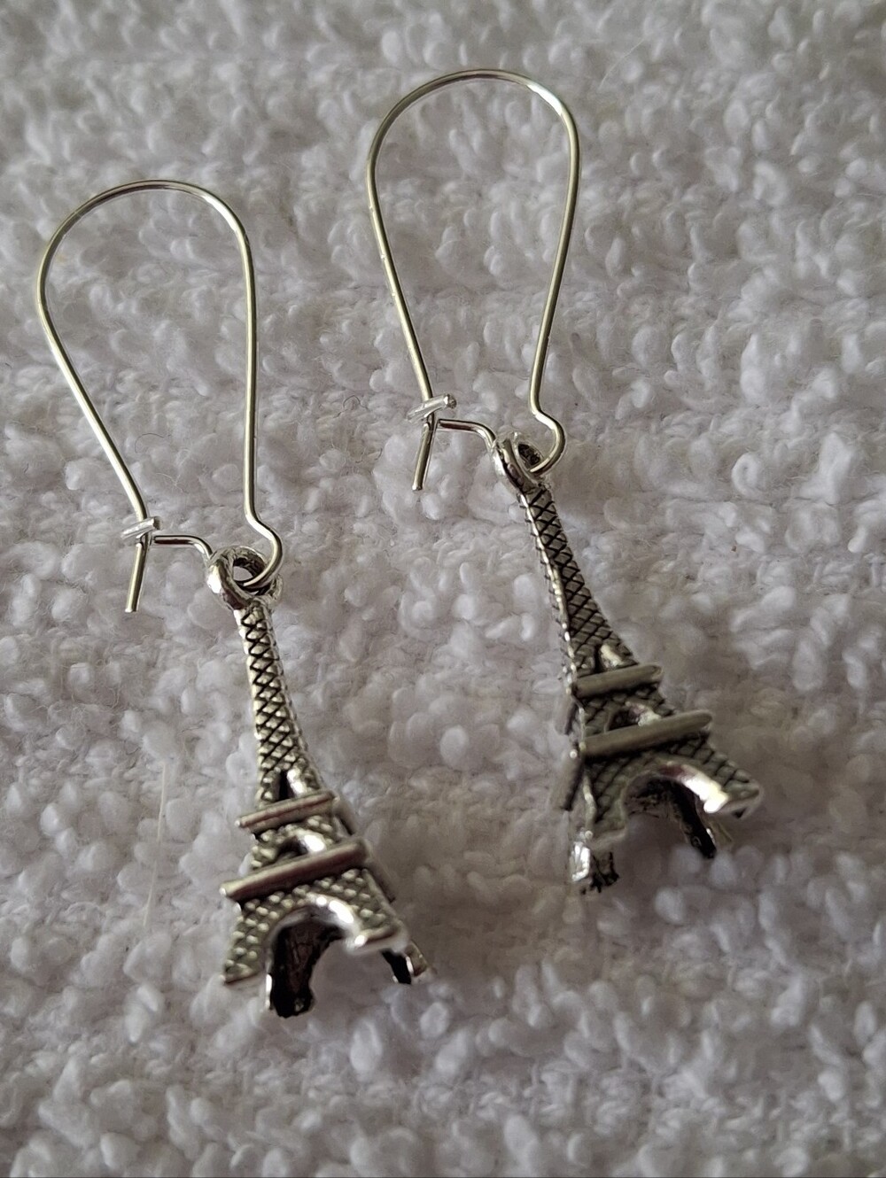 Silver Eiffel Tower Dangle Earrings - Women Jewelry